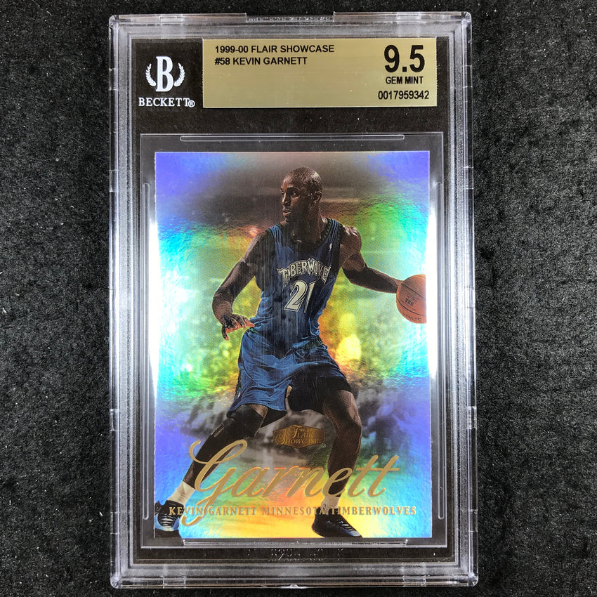 1999-00 Flair Showcase KEVIN GARNETT #58 BGS 9.5 (342)