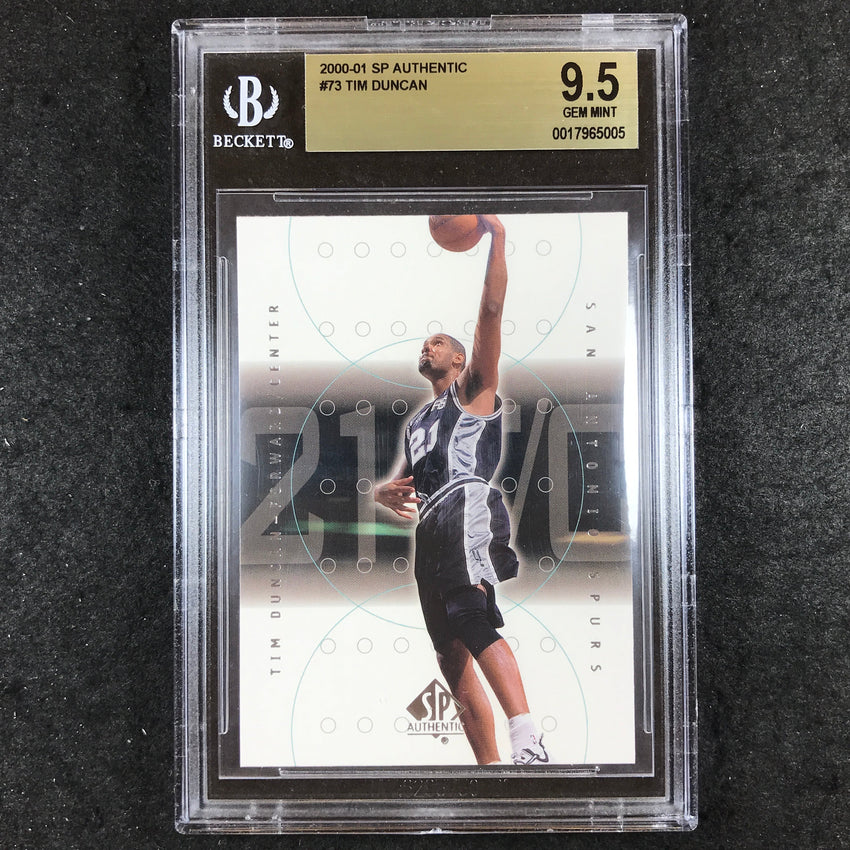 2000-01 SP Authentic TIM DUNCAN #73 BGS 9.5 (005)