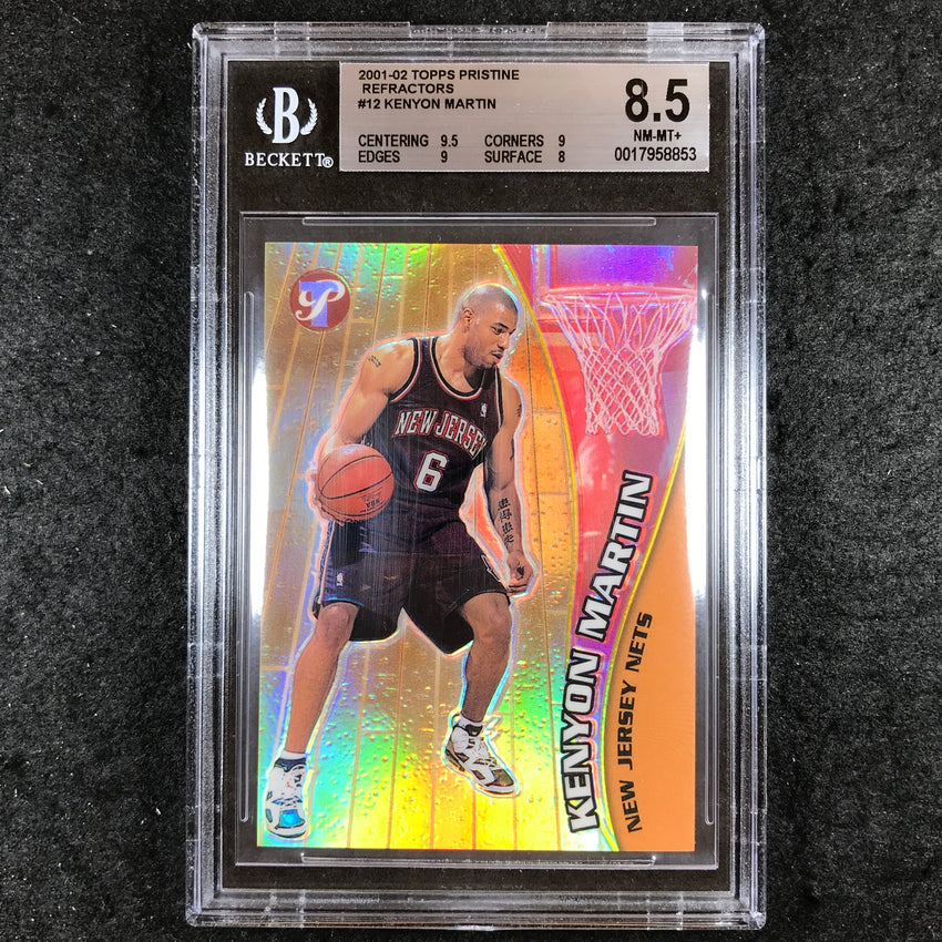 2001-02 Topps Pristine KENYON MARTIN Refractor 11/50 #12 BGS 8.5 (853)