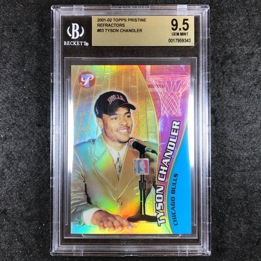 2001-02 Topps Pristine TYSON CHANDLER Refractor Rookie #63 BGS 9.5 (343)