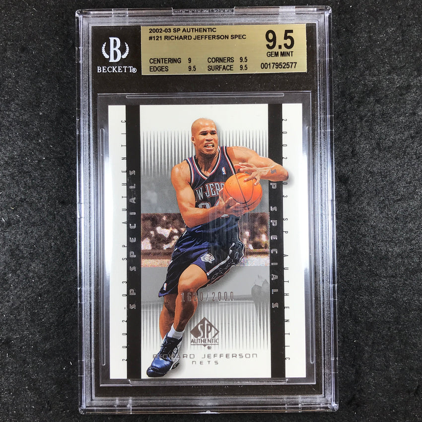 2002-03 SP Authentic RICHARD JEFFERSON Specials 1620/2000 #121 BGS 9.5 (577)