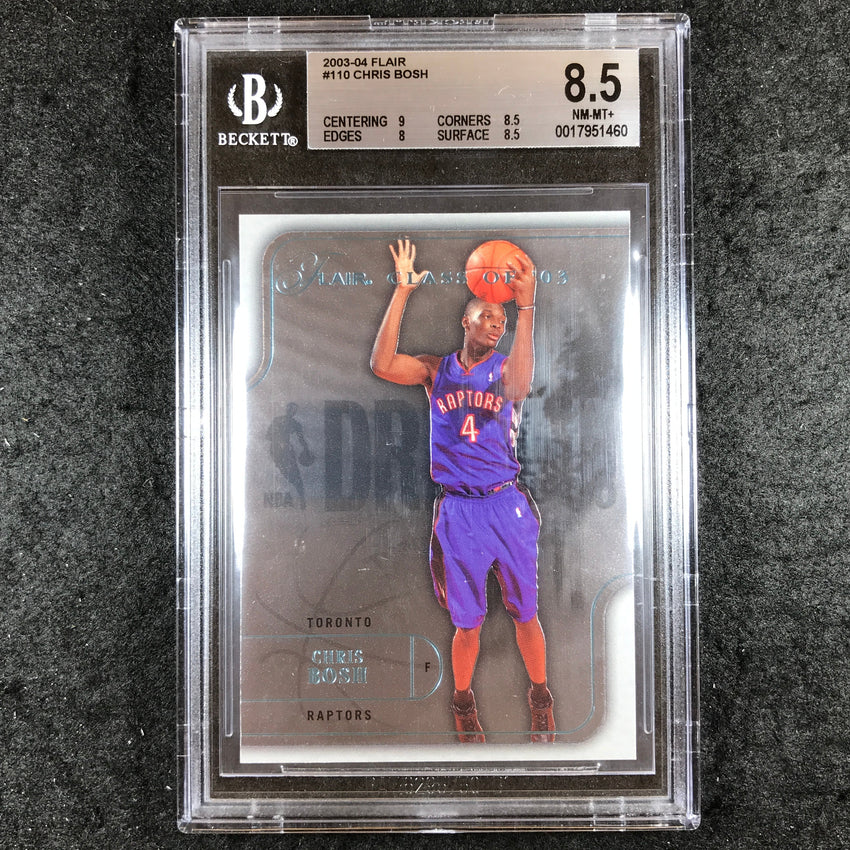 2003-04 Flair CHRIS BOSH Class of '03 Rookie 401/500 #110 BGS 8.5 (460)
