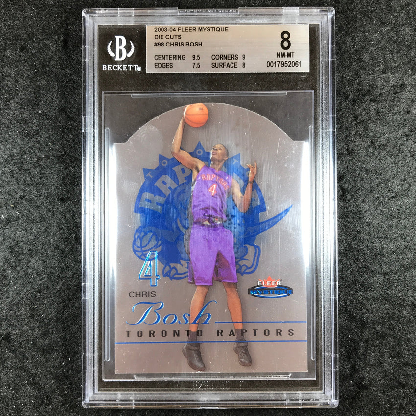 2003-04 Fleer Mystique CHRIS BOSH Die-Cuts Rookie 89/600 #98 BGS 8 (061)
