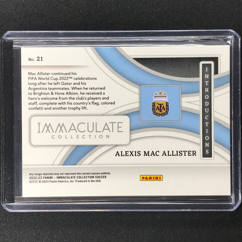 2022-23 Immaculate Alexis Mac Allister Introductions Platinum 1/1