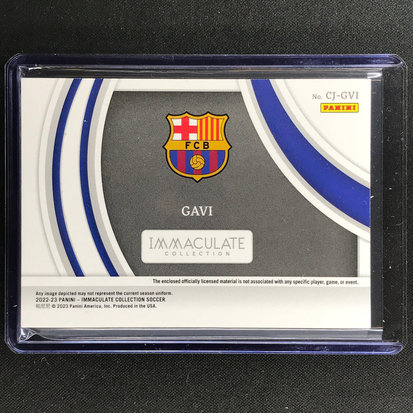 2022-23 Immaculate Gavi Clearly Immaculate Jersey Relic Patch Holo Gold 1/10