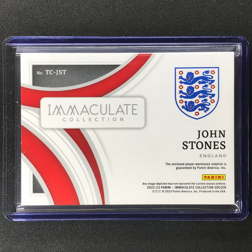 2022-23 Immaculate John Stones Team Crests Lions Patch Holo Gold 3/8