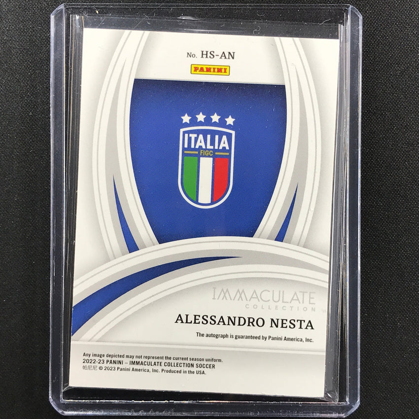 2022-23 Immaculate Alessandro Nesta Heralded Signatures Acetate Auto Gold 3/15