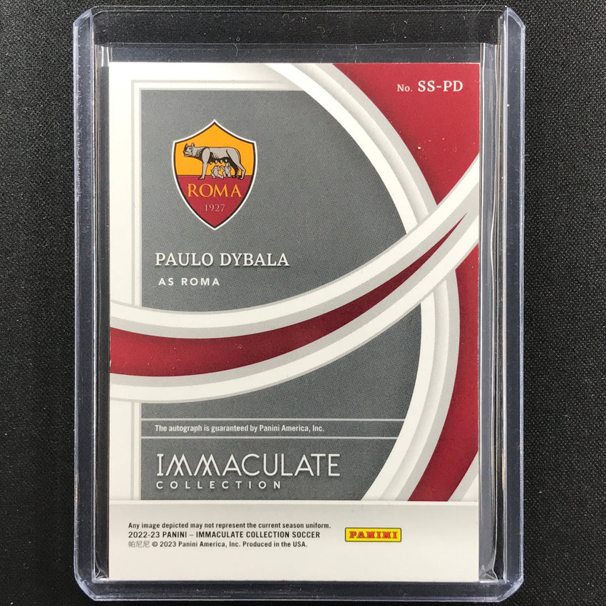 2022-23 Immaculate Paulo Dybala Shadowbox Signatures Acetate Auto Gold 1/5