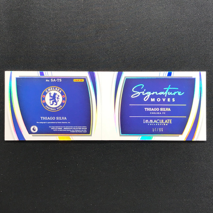 2022-23 Immaculate Thiago Silva Signature Moves Booklet Acetate Auto 14/99