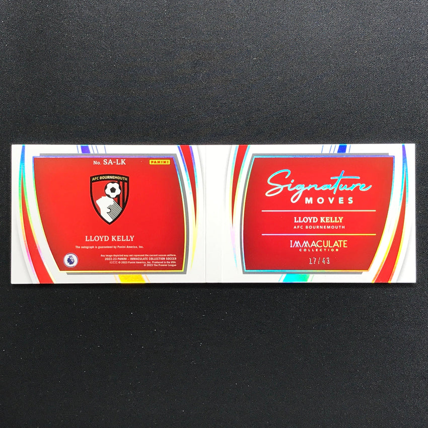2022-23 Immaculate Lloyd Kelly Signature Moves Booklet Acetate Auto 17/43