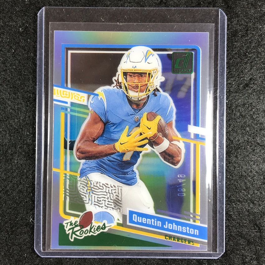 2023 Clearly Donruss Football QUENTIN JOHNSTON The Rookies Green 8/49