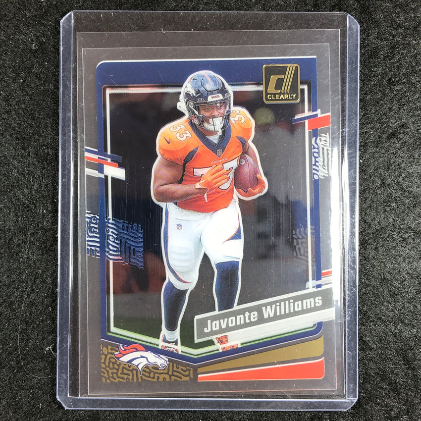 2023 Clearly Donruss Football JAVONTE WILLIAMS Base Gold #16