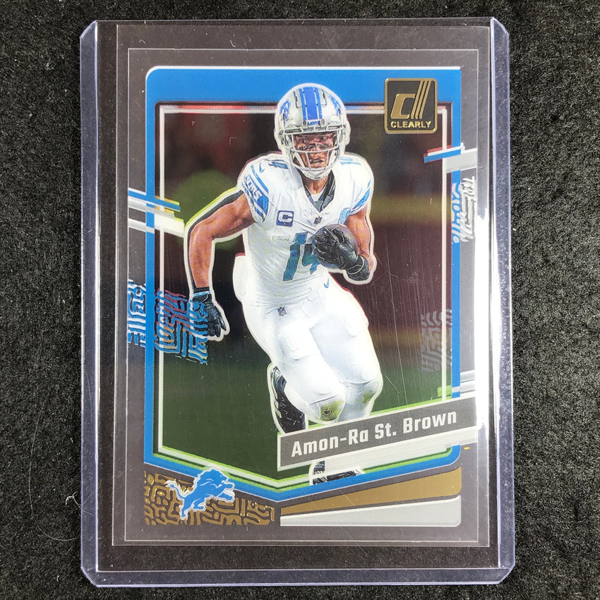 2023 Clearly Donruss Football AMON-RA ST. BROWN Base Gold #17