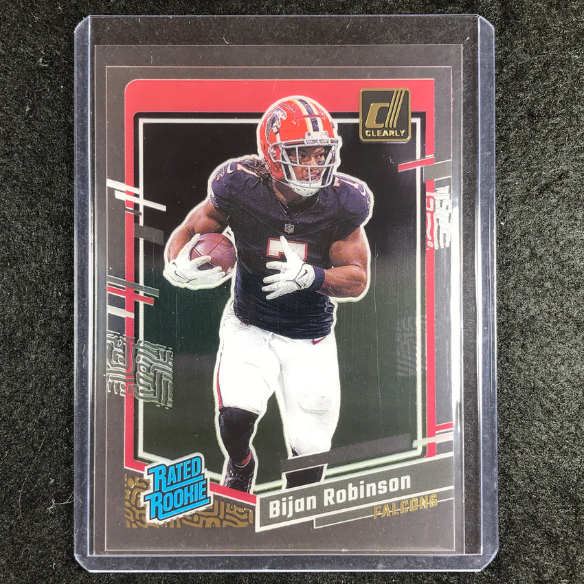 2023 Clearly Donruss Football BIJAN ROBINSON Rated Rookie Gold #53