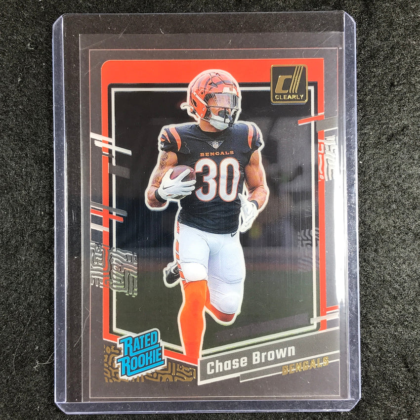 2023 Clearly Donruss Football CHASE BROWN Rated Rookie Gold #55