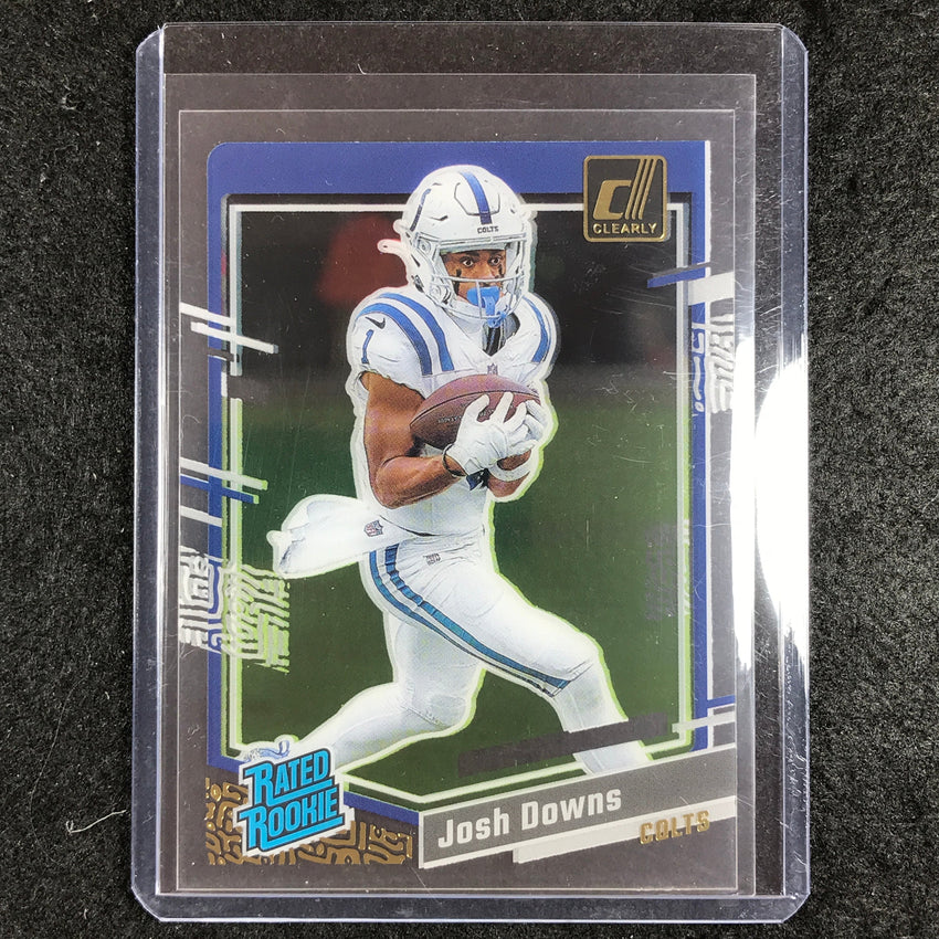2023 Clearly Donruss Football JOSH DOWNS Rated Rookie Gold #71