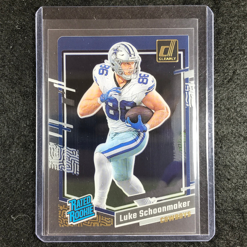 2023 Clearly Donruss Football LUKE SCHOONMAKER Rated Rookie Gold #73