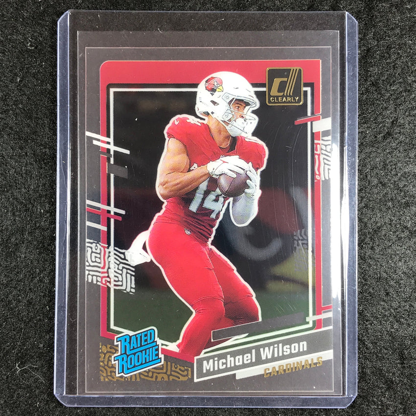 2023 Clearly Donruss Football MICHAEL WILSON Rated Rookie Gold #76