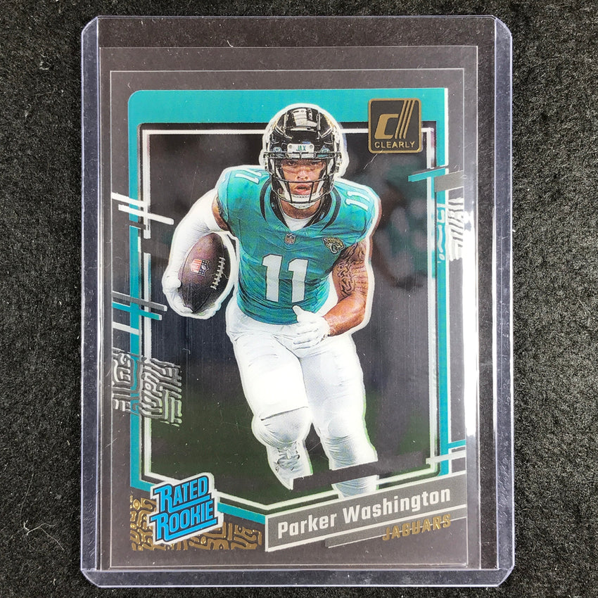 2023 Clearly Donruss Football PARKER WASHINGTON Rated Rookie Gold #77