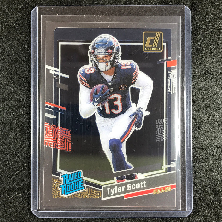 2023 Clearly Donruss Football TYLER SCOTT Rated Rookie Gold #89