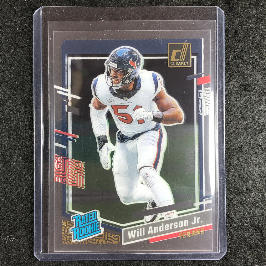 2023 Clearly Donruss Football WILL ANDERSON JR. Rated Rookie Gold #90