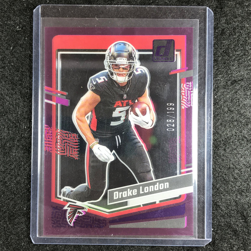 2023 Clearly Donruss Football DRAKE LONDON Base Purple 28/199 #3