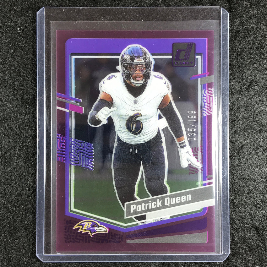 2023 Clearly Donruss Football PATRICK QUEEN Base Purple 35/199 #5