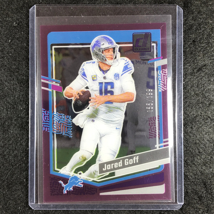2023 Clearly Donruss Football JARED GOFF Base Purple 155/199 #18
