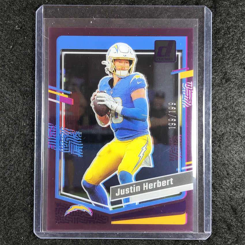 2023 Clearly Donruss Football JUSTIN HERBERT Base Purple 199/199 #29