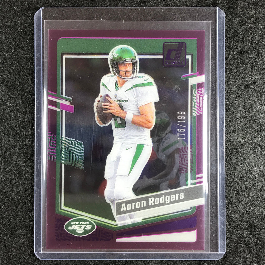 2023 Clearly Donruss Football AARON RODGERS Base Purple 176/199 #38