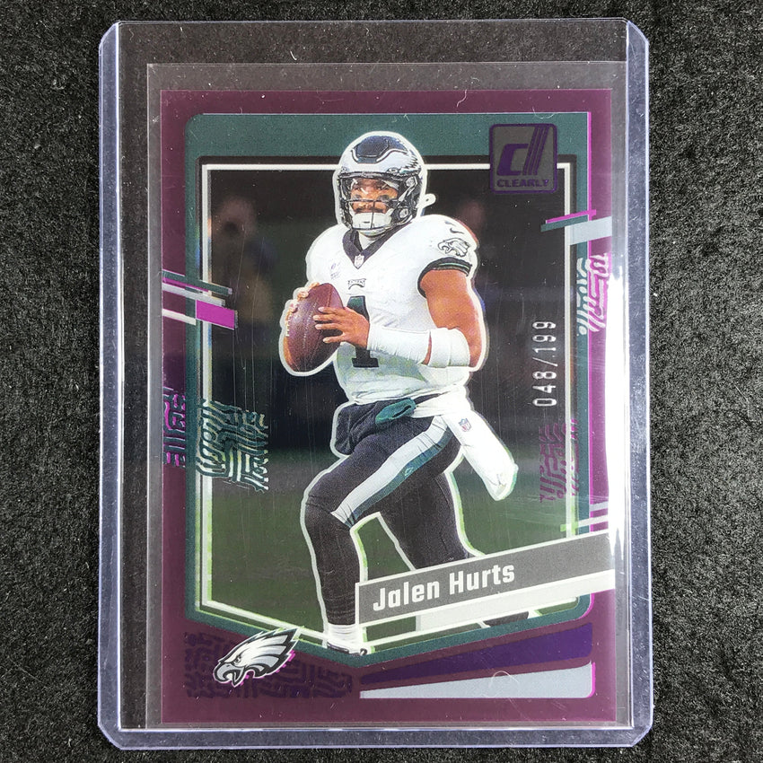 2023 Clearly Donruss Football JALEN HURTS Base Purple 48/199 #40