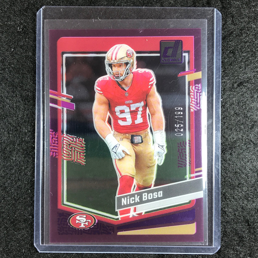 2023 Clearly Donruss Football NICK BOSA Base Purple 25/199 #44