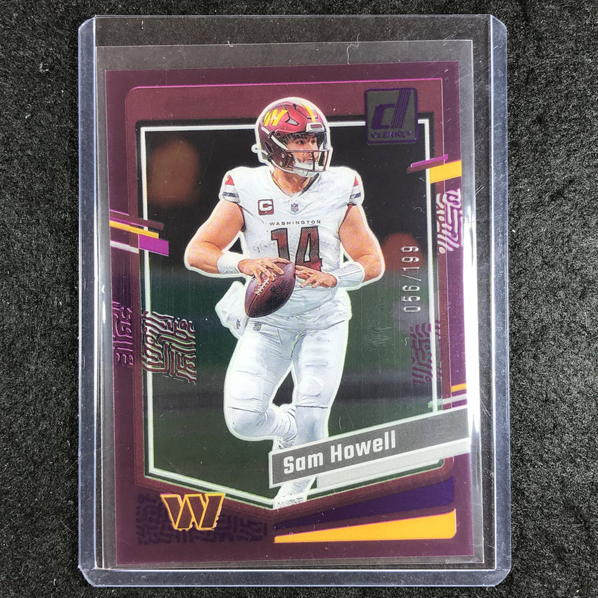 2023 Clearly Donruss Football SAM HOWELL Base Purple 56/199 #50