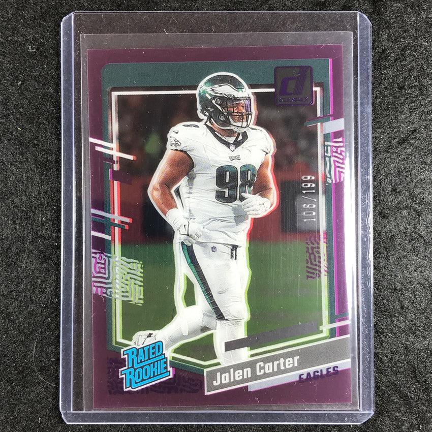 2023 Clearly Donruss Football JALEN CARTER Rated Rookie Purple 106/199 #64