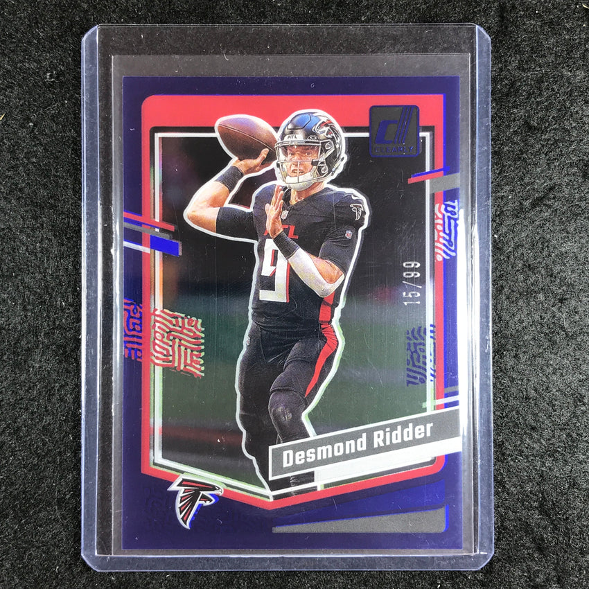 2023 Clearly Donruss Football DESMOND RIDDER Base Blue 15/99 #2