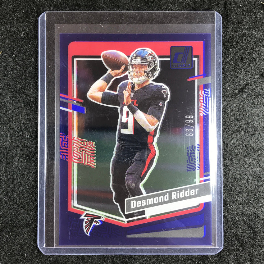 2023 Clearly Donruss Football DESMOND RIDDER Base Blue 86/99 #2