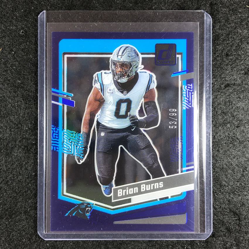 2023 Clearly Donruss Football BRIAN BURNS Base Blue 53/99 #8