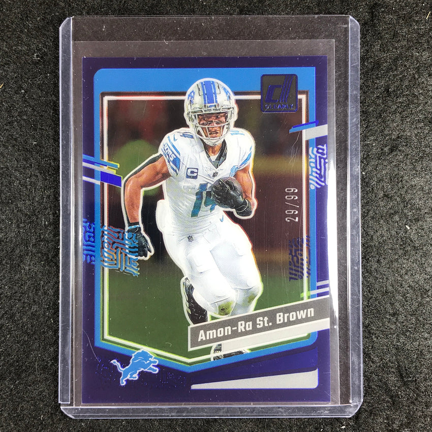 2023 Clearly Donruss Football AMON-RA ST. BROWN Base Blue 29/99 #17