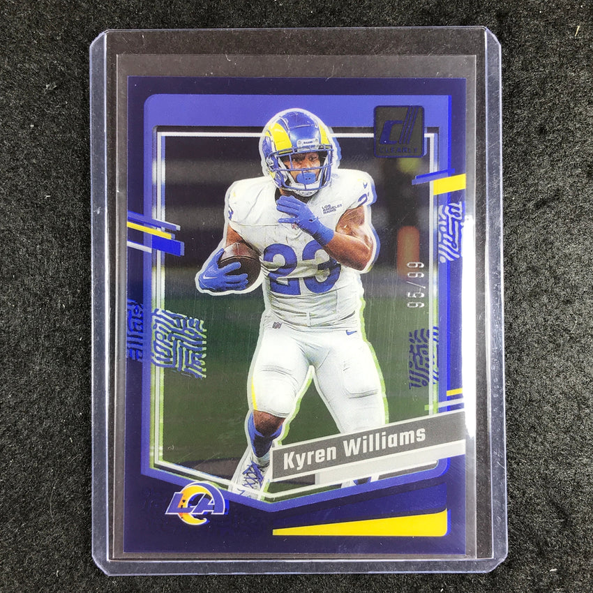 2023 Clearly Donruss Football KYREN WILLIAMS Base Blue 95/99 #30