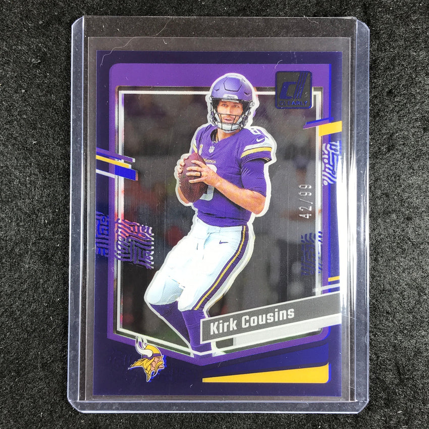 2023 Clearly Donruss Football KRIK COUSINS Base Blue 42/99 #33