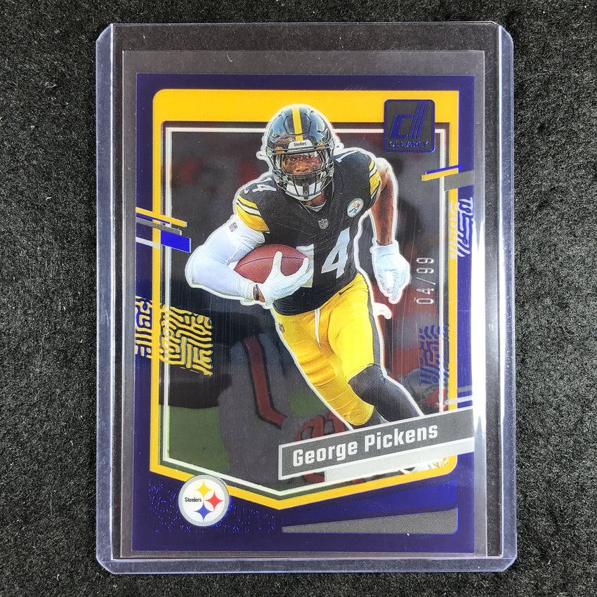 2023 Clearly Donruss Football GEORGE PICKENS Base Blue 4/99 #41