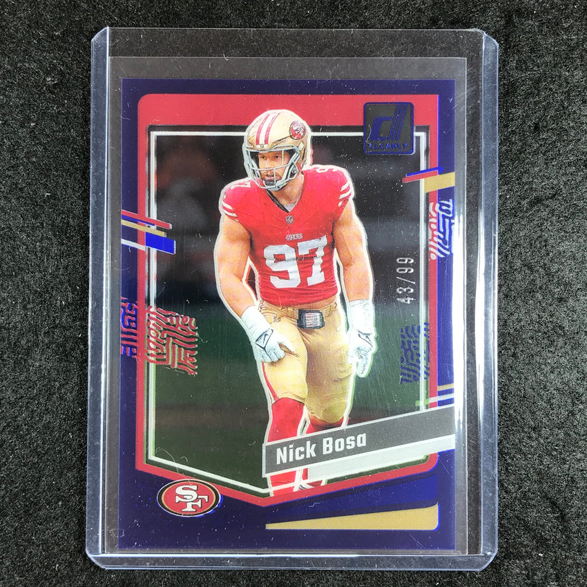 2023 Clearly Donruss Football NICK BOSA Base Blue 43/99 #44