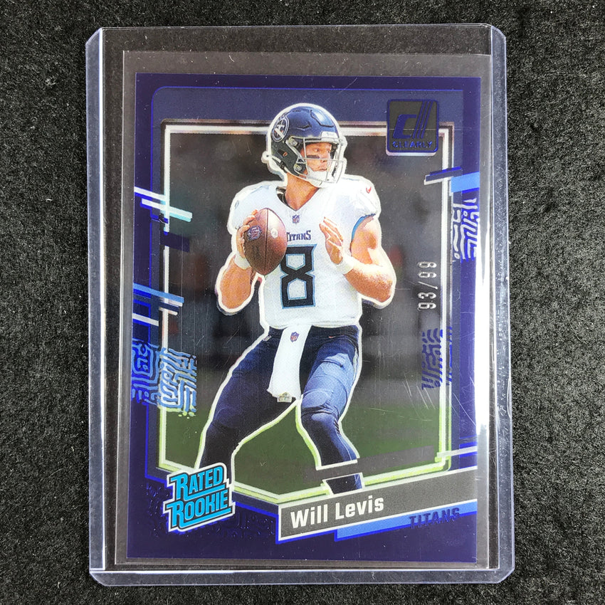 2023 Clearly Donruss Football WILL LEVIS Rated Rookie Blue 93/99 #94