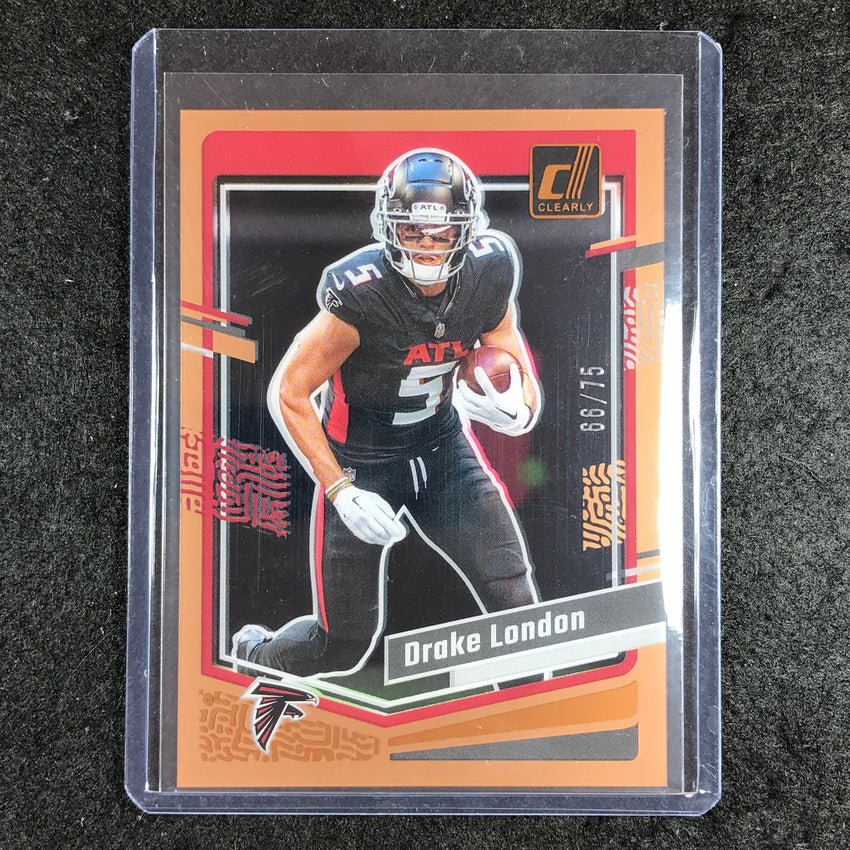 2023 Clearly Donruss Football DRAKE LONDON Base Orange 66/75 #3