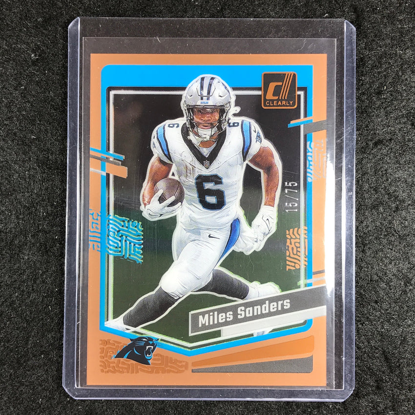 2023 Clearly Donruss Football MILES SANDERS Base Orange 15/75 #9