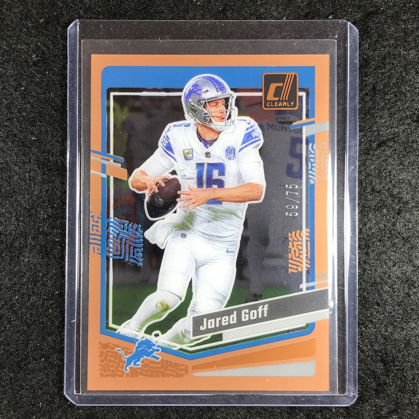 2023 Clearly Donruss Football JARED GOFF Base Orange 59/75 #18