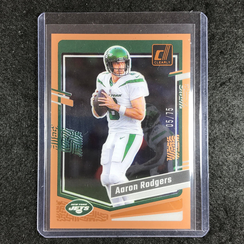 2023 Clearly Donruss Football AARON RODGERS Base Orange 5/75 #38
