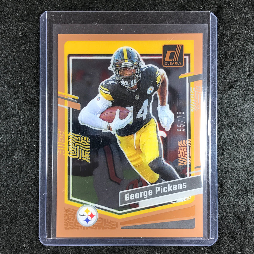 2023 Clearly Donruss Football GEORGE PICKENS Base Orange 55/75 #41