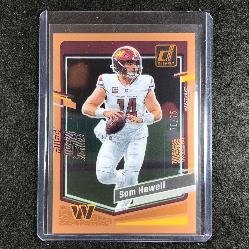 2023 Clearly Donruss Football SAM HOWELL Base Orange 70/75 #50