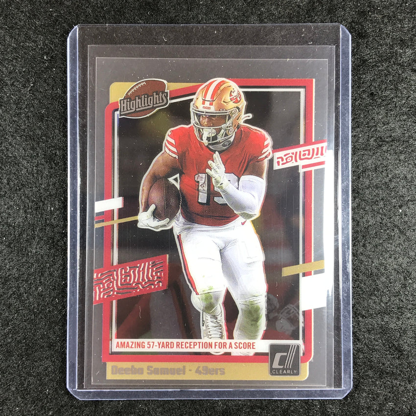 2023 Clearly Donruss Football DEEBO SAMUEL Clearly Highlights Base #3